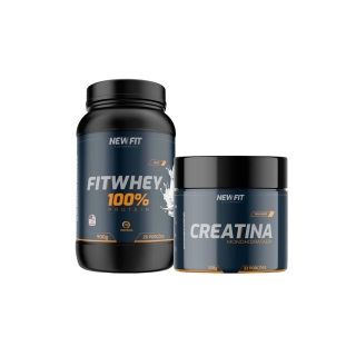 Kit New Fit Whey Protein 900g + Creatina Monohidratada 100g