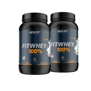 Kit 2 Whey Protein 900g New Fit – Mais Proteína, Mais Resultados