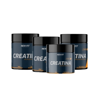 Kit 3 Creatina 300g + 1 Creatina 100g New Fit – 400 Porções de Puro Desempenho