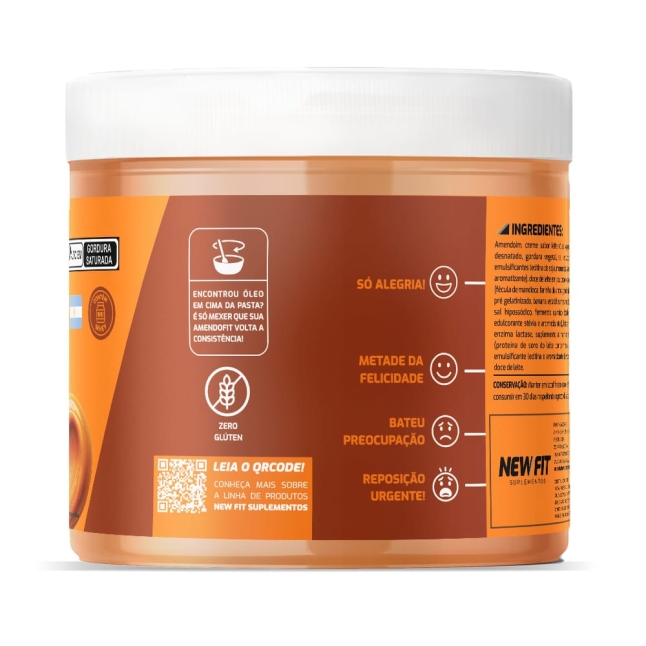 Pasta de Amendoim Amendofit Doce de Leite Argentino com Whey