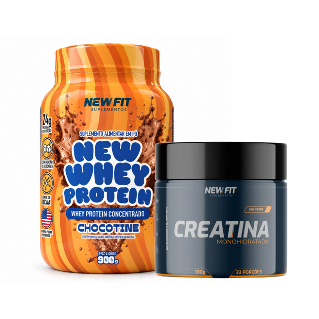 Kit Whey Protein Chocotine 900g + Creatina Monohidratada 100g