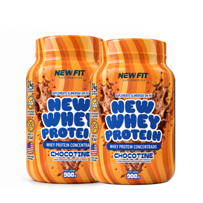 Kit 2 Whey Protein Chocotine 900g New Fit – Mais Proteína, Mais Resultados