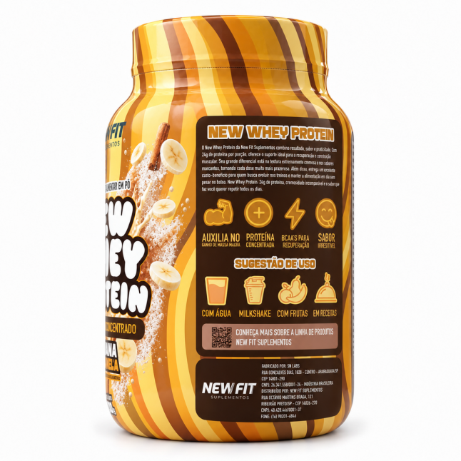 Kit Whey Protein Chocotine 900g + Whey Protein Banana e Canela 900g – Mais Proteína, Mais Resultados