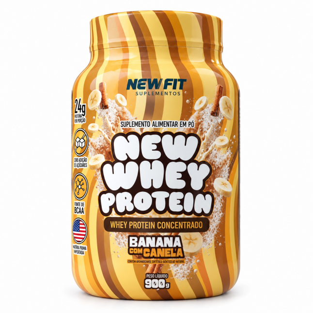 Kit Whey Protein Chocotine 900g + Whey Protein Banana e Canela 900g – Mais Proteína, Mais Resultados